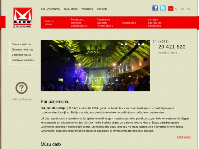 M Lite Stage and Light, SIA